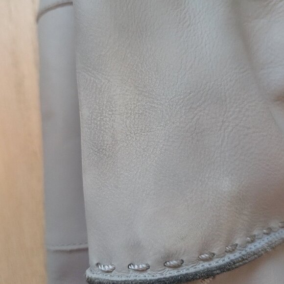 SAK LOS FELIZ SOFT SUPPLE LEATHER SLOUCHY HOBO TOTE SIZE LARGE DOVE GRAY - Picture 11 of 11